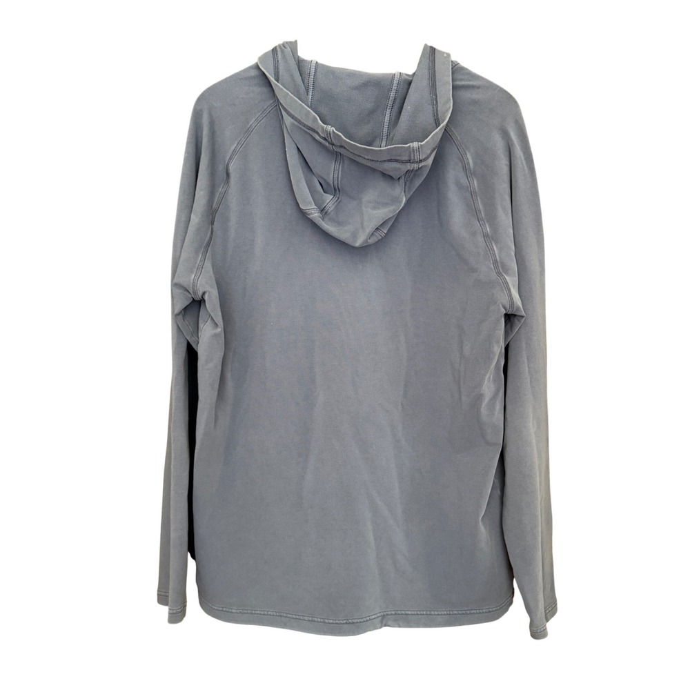 Rhone Bolinas Henley Hoodie Mens‎ Medium Blue Garment Dye Pullover 100596 - Picture 2 of 9